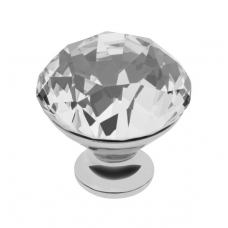 Ручка-кнопка с кристаллом GZ-CRPB40-01 хром