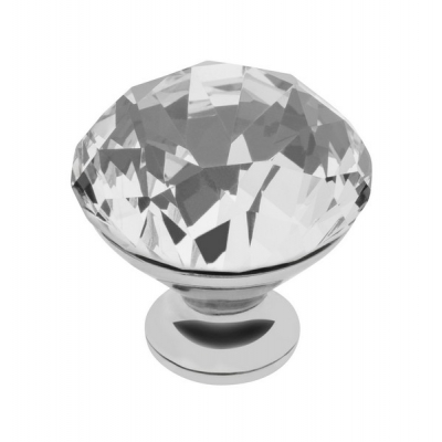  Ручка-кнопка с кристаллом GZ-CRPB40-01 хром