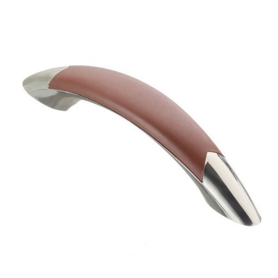  Ручка пластиковая дуга 96мм №10 золото/орех