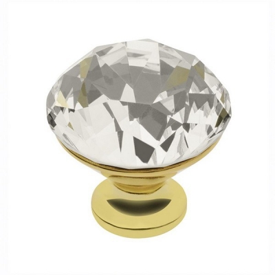  Ручка-кнопка с кристаллом GZ-CRPB40-03 золото