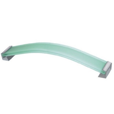  Ручка стеклянная белая ROSES UZ-R256Bl, хром