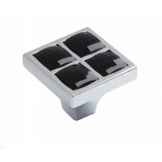 Мебельная ручка CRYSTAL RC411CP/CrBl.4