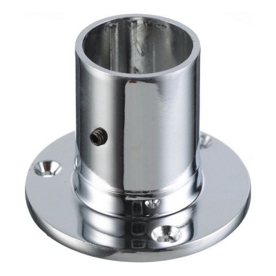  Фланец для трубы d-25 высокий с фиксатором, хром