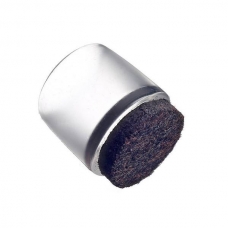 Подпятник для трубы D25 прозрачный с фетровой базой