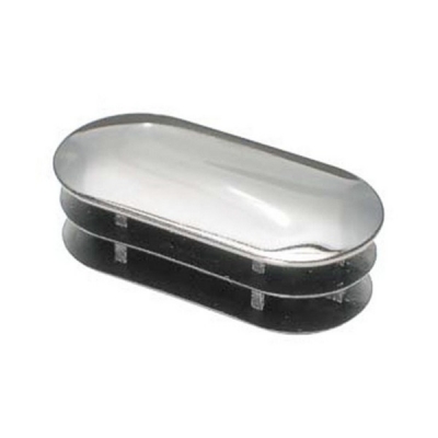  Заглушка для овальной трубы 30х15 мм, хром