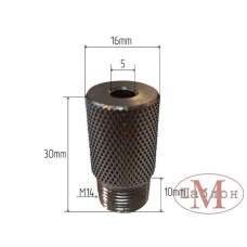 Втулка с резьбой М14х1 для сверления отверстий 7 мм